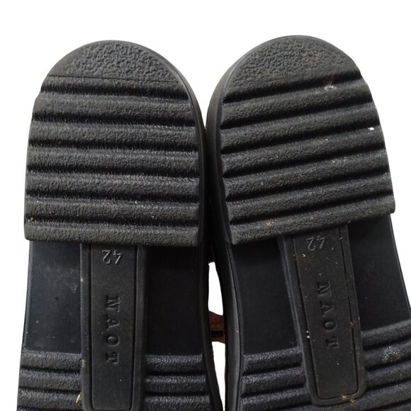 Naot Rosemary Beige Leather Hook & Loop Ankle Strap Sandals Size 42 US 11 Brown - Picture 7 of 12